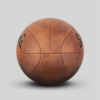SPALDING 斯伯丁 詹姆士奈史密斯125周年篮球复古PU纪念篮球  76-552 (棕色、7号、76-552)