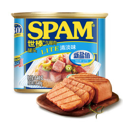 SPAM 世棒 午餐肉罐头 清淡味 340g+赠品：培根口味 340g  *7件