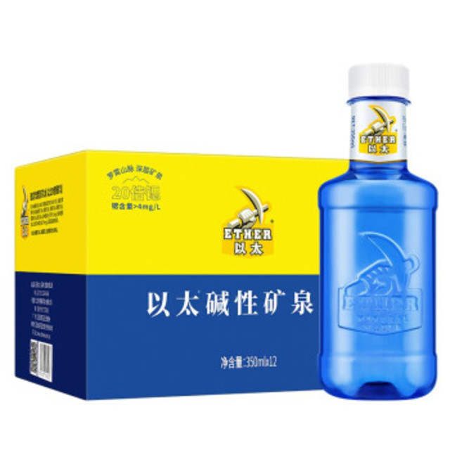 以太儿 碱性矿泉水 350ml*12瓶