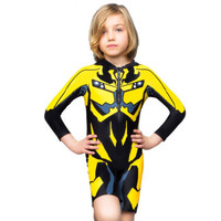 BALNEAIRE 范德安 儿童游泳衣男童连体长袖平角裤泳装防晒速干温泉时尚品质冲浪服 大黄蜂 12-13(适合145cm-155cm) R60030 ( 大黄蜂 、12-13、锦纶、连体)