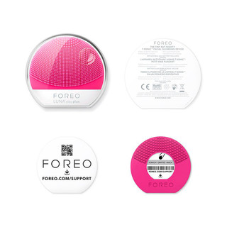 FOREO 斐珞尔 Luna play plus 露娜洁面仪玩趣增强版清洁洗脸仪 樱桃红 60*64mm