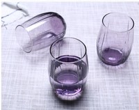 帕莎帕琦 玻璃杯子 彩色水杯 茶杯 男女玻璃水杯 380mL 土耳其进口无铅玻璃 紫色