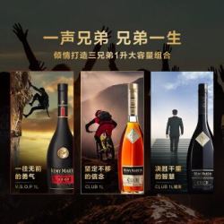 人头马黑金1L、club1L、vsop1L各一瓶