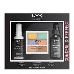 NYX Professional Makeup 美妆三件套装（妆前喷雾60ml+6色遮瑕6 x1.5g+定妆喷雾60ml）