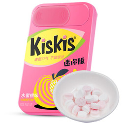 Kiskis 酷滋  无糖薄荷糖迷你版（水蜜桃味） 13g *10件