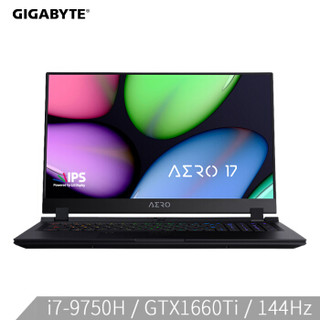 GIGABYTE 技嘉 Aero17-SA 17.3英寸游戏本（i7-9750H 、16GB、512GB、GTX1660Ti 、144Hz）