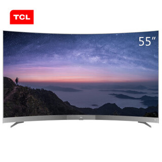 TCL 55A950CS 55英寸 32核人工智能 HDR4K曲面金属机身液晶电视（枪色）