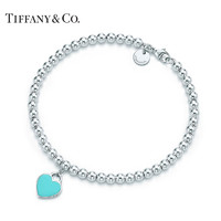 TIFFANY & Co 蒂芙尼 Return系列 26659604 蓝色珐琅心形吊坠手链