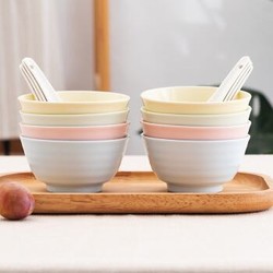佳佰 日式和风陶瓷碗 8碗8勺 *5件 +凑单品