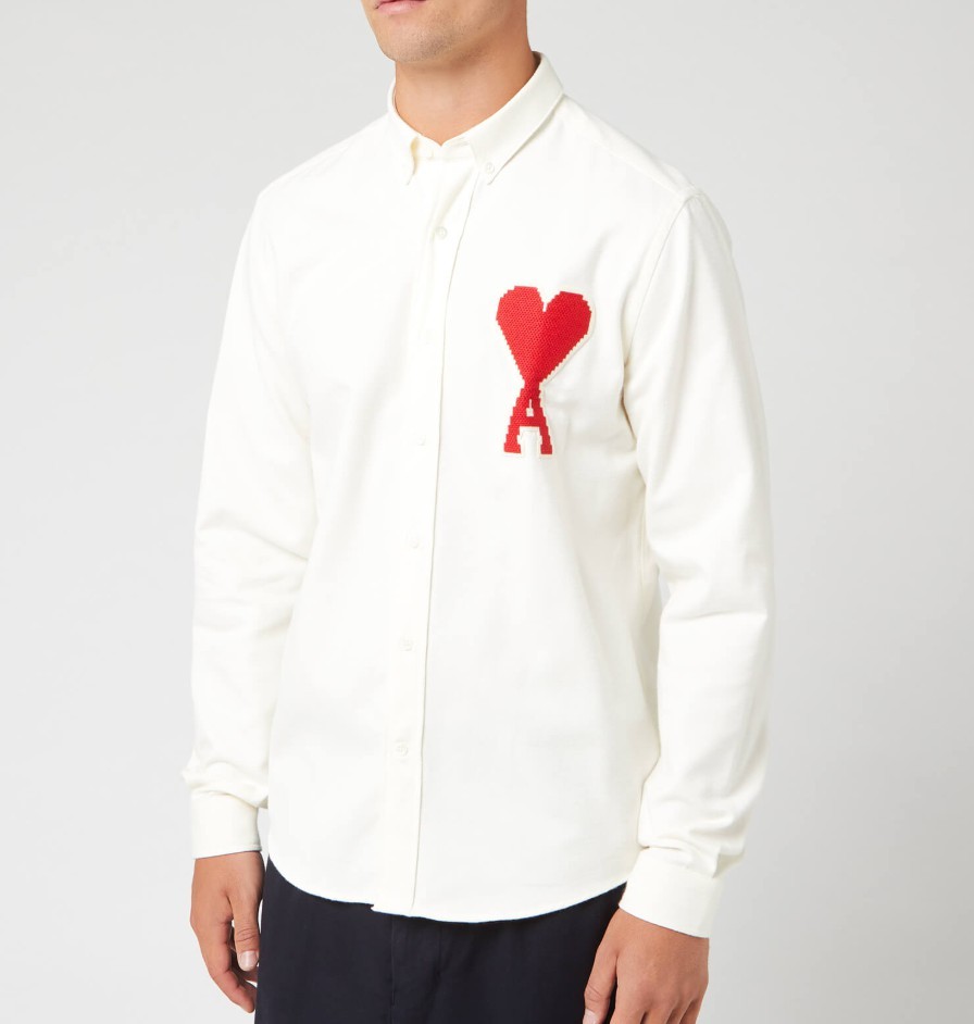 ami男士心形logo休闲衬衫