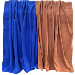 天气不错 高品质超细纤维洗车毛巾 擦车毛巾吸水毛巾 60*160cm 蓝色+棕色两条装 汽车用品