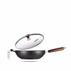 ASD 爱仕达 炒锅不粘锅32cm麦饭石色