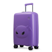 Echolac 防刮万向轮行李箱 (紫色、20英寸)