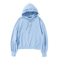 Semir 森马 卫衣女宽松连帽套头刺绣上衣简约少女ins帽衫 (粉紫、XS)