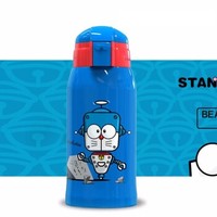 KUMAMOT 熊本士 儿童保温杯 316不锈钢水壶  3D机器猫+二盖+杯套+620ML