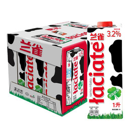 兰雀 全脂纯牛奶 1L*12盒整箱装 89元每件，2件9折