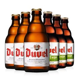 督威（DuveL）比利时 原瓶进口 精酿 黄金*3/三花*3啤酒 组合装 330ml*6瓶 *5件