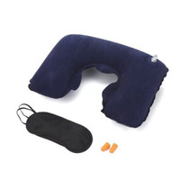 HAGGIS 旅游三宝充气枕耳塞眼罩充气护颈枕头 三件套 混色