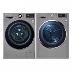 LG FG10TV4 10.5KG 滚筒洗衣机+ RC90U2EV2W 9KG 干衣机