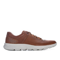 ROCKPORT 乐步 Walk Plain系列系带平跟男士休闲鞋休闲皮鞋 CH2899 Tan UK 8 
