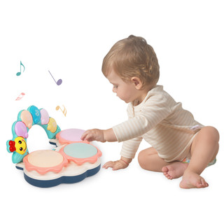 贝恩施宝宝手拍鼓 儿童声光玩具  益智婴儿拍拍鼓0-1岁 6-12个月
