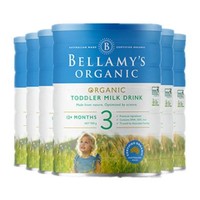 补贴购、银联专享：Bellamy's 贝拉米 有机婴幼儿配方奶粉 3段 900g*6罐