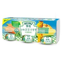 Heinz 亨氏 婴幼儿果泥套餐 甜嫩蔬菜 113g 3罐*5件+牛肉泥 113g*3罐*2 +凑单品
