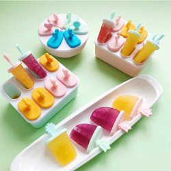 美之扣bbm10圆形棒冰模北欧绿雪糕模具卡通创意diy冰淇淋家用冰格