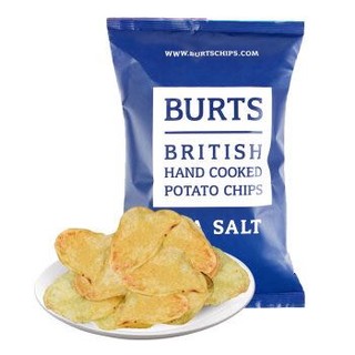 英国进口 啵尔滋（BURTS）海盐味手工制薯片 150g/袋 网红办公室休闲零食
