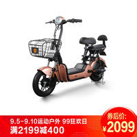 雅迪 Yadea电动车新国标小王子 48V电瓶车电动摩托车自行车踏板 3C版 白色