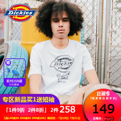 Dickies短袖男士t恤潮牌2019新款夏季休闲欧美风全棉印花男体恤