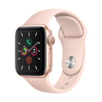 Apple 苹果 Watch Series 5 智能手表 (GPS、金色铝金属表壳、粉砂色运动型表带、40毫米)