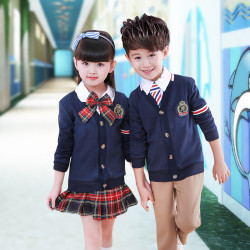 紫桐 幼儿园园服英伦风校服三件套