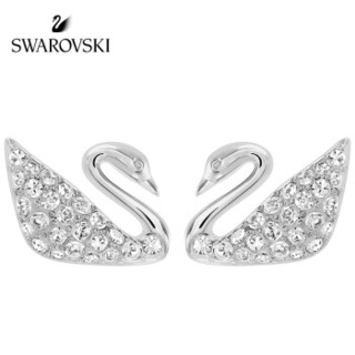 SWAROVSKI 施华洛世奇 1116357 SWAN 优雅精致 时尚简约 天鹅穿孔耳环 女友礼物