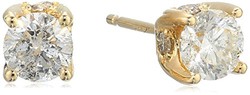 Amazon Collection 钻石耳钉 共1克拉 AGS认证（颜色 K - L ，净度 I1-I2）