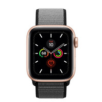 Apple 苹果 Watch Series 5 GPS+蜂窝 智能手表 40mm 金色铝金属表壳 锚灰色带运动环 (GPS)