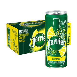 Perrier 巴黎水 天然气泡矿泉水 柠檬味 250ml*30罐