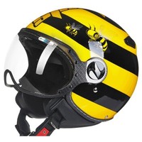 ZEUS 瑞狮 黄色小蜜蜂 摩托车头盔 半盔