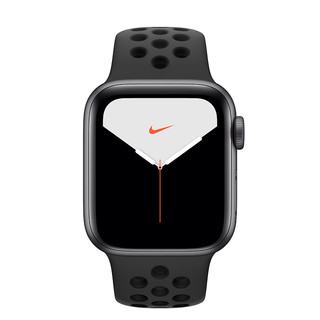 Apple 苹果 Watch Nike Series 5 智能手表 (40 mm、深空灰色铝金属表壳、煤黑配黑色Nike 运动表带、GPS)