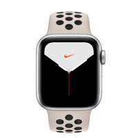 Apple 苹果 Watch Nike Series 5 智能手表 (40 mm、银色铝金属表壳、沙丘色配黑色Nike 运动表带、GPS)