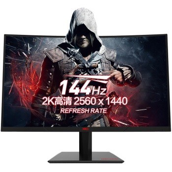 HKC 惠科 SG27QC 27英寸 VA 曲面 FreeSync 显示器（2560*1440、144hz、 110%sRGB）