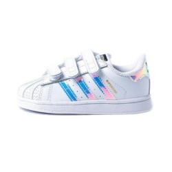 adidas 阿迪达斯 superstar 经典镭射男女童小白鞋 *2件
