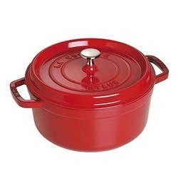 STAUB 圆形铸铁炖锅 24cm/3.8L 樱桃红