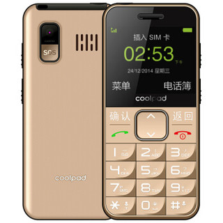 酷派（Coolpad）S618 铂光金 电信2G 老人手机 老年功能手机