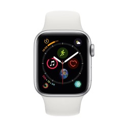 Apple Watch Series4 智能手表（GPS  蜂窝网络款 44毫米银色铝金属表壳 白色运动型表带）