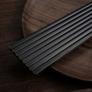 京东京造黑色合金筷家用筷子耐高温不易滋生细菌10双装8件