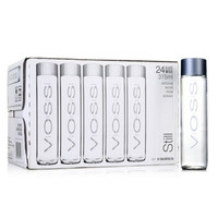 挪威原装进口 芙丝(VOSS) 饮用天然泉水（深层自流） 375ml*24瓶（玻璃瓶）整箱