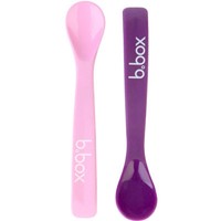 b.box 超柔软360°弯曲硅胶勺 2只装 粉色+紫色