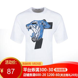 Onitsuka Tiger  短袖T恤 男子 OKT099-0001 白色 XL