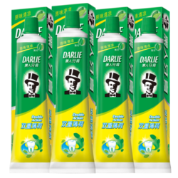 黑人（DARLIE）牙膏套装包邮双重薄荷90g*4支清新口气去口臭薄荷香型含氟牙膏